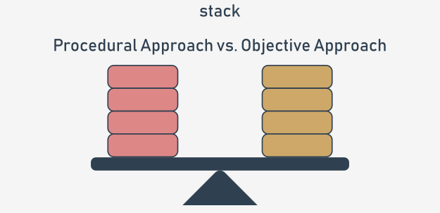 La pila: enfoque procedimental frente al orientado a objetos