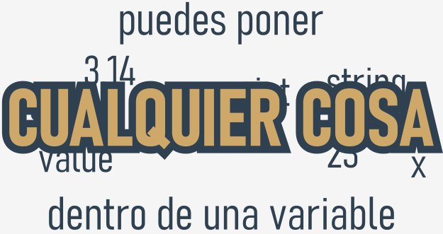 El concepto de 'se puede poner lo que sea dentro de la variable'