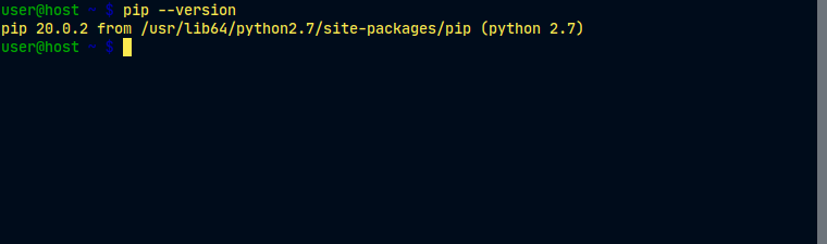 pip --version, python 2.7