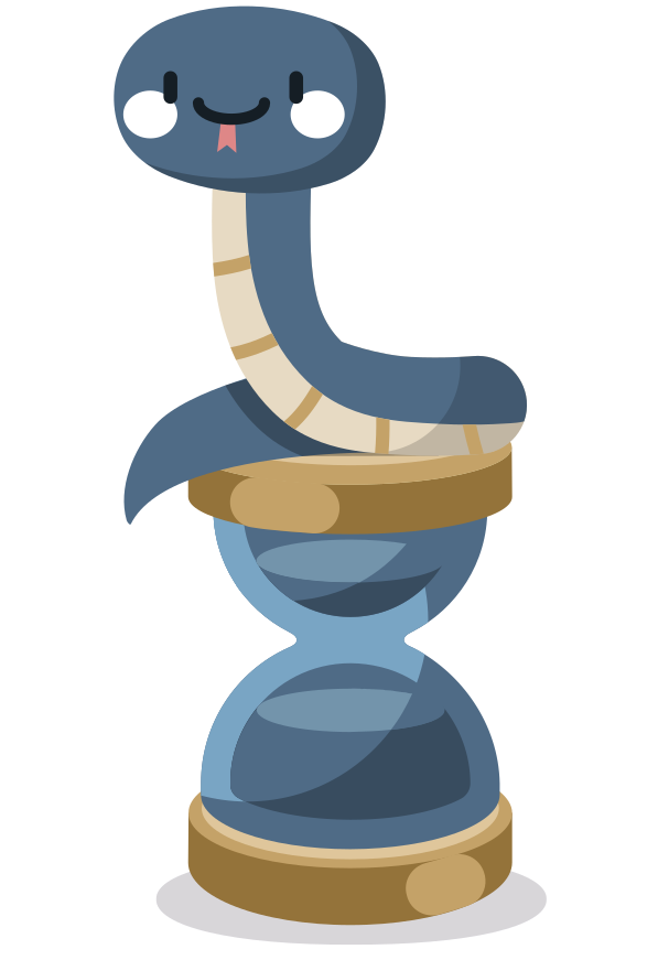 A snake and an hourglass